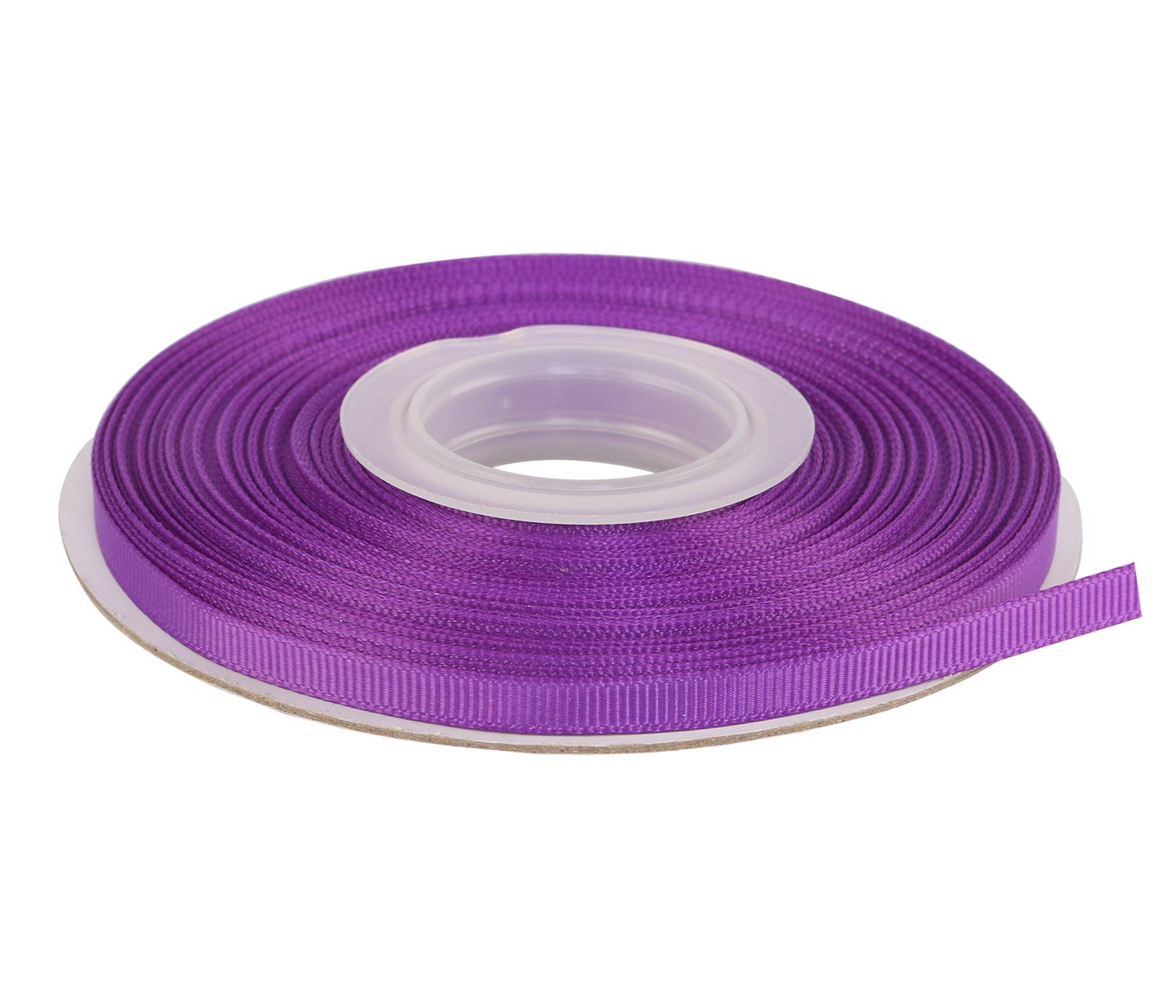 Ribbonitlux 6mm Wide Solid Grosgrain Ribbon 22 Meters (465-Purple, Set for Gift Wrapping, Party Decor, Sewing Applications, Wedding and Craft