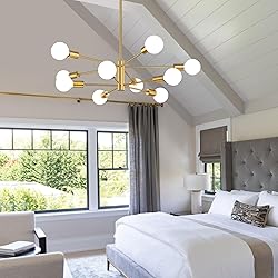 RUIYEY Modern Sputnik Chandeliers Light, 10-Light
