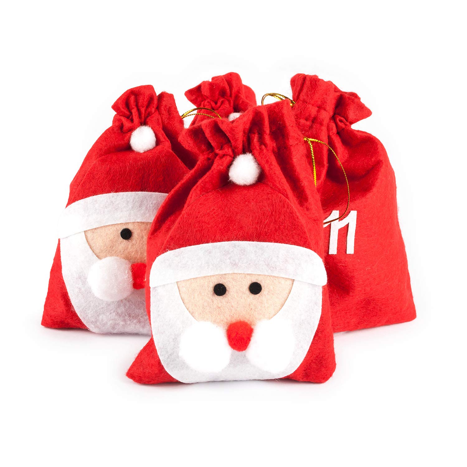 pajoma Advent Calendar, felt, red, (B 11,5 x H 15,5 cm)