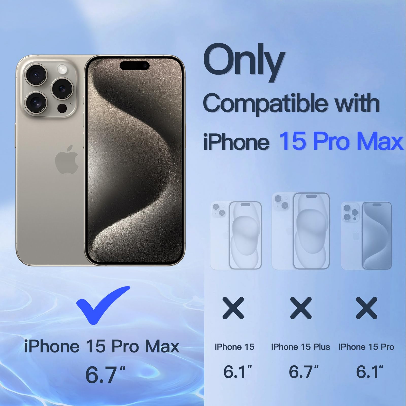 JETech Privacy Screen Protector for iPhone 15 Pro Max 6.7-Inch, Anti-Spy Tempered Glass Film with Easy Installation Tool, 2-Pack