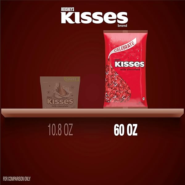 HERSHEY’S KISSES MILK CHOCOLATE CANDY BULK BAG, 60 OZ