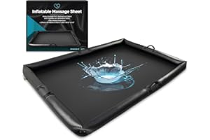 Inflatable Nuru Massage Sheet with Handles & Inflatable Sides | Black Durable PVC Waterproof | 210cm x 156cm x 16cm | Protect