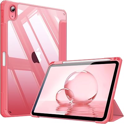 FINTIE Hybrid Case iPad 11th Gen 11-in 2025 10th Gen 10.9-in 2022 Pink Clear