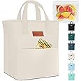 KUBYA Lunch Box Lunch Bag for Women Adult Men Insulated Cooler Lunch Boxes Simple Reusable Lunchbag Cute Lunchbox Large Capacity Lunch Tote Bags for Picnic or Work, Included Food Storage Bag