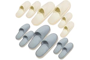clbxzwc 4-6 pairs, ultra soft coral velvet disposable slippers, guest disposable slippers, indoor slippers, spa slippers, hotel slippers, machine washable, reusable, men's and women's loose size…