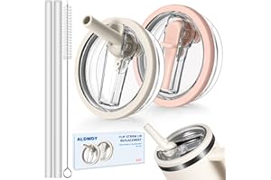 ALDWDY 2 Pack 40 oz Flip Straw Leak Proof Lid for Stanley H2.0 Quencher, Stanley Lid Replacement 40 oz for Stanley Cup Accessories ProTour, No Spill Proof Straw Cover for Stanley