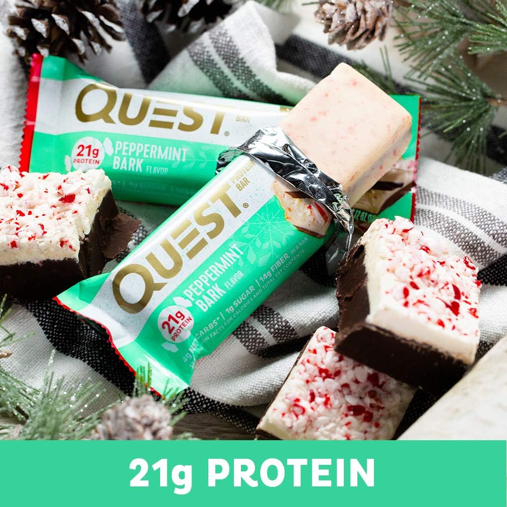 Quest Nutrition Protein Bar, Peppermint Bark, 12 Count 24 Count