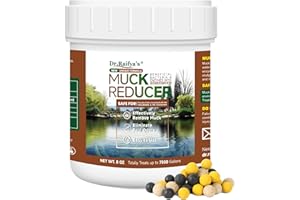 DR.RAIFYA'S Dr. Raifya’s Muck Reducer–Natural Pond Sludge & Water Fountain Clarifier, Beneficial Bacteria Safe for Fish & Wildlife, Remove Muck in Koi Ponds, Bird Baths, Fountains & Turtle Ponds, Easy to Use–8 OZ