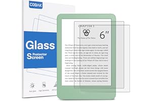 CoBak 2 Pack Matte Tempered Glass Screen Protector for 6" Kindle 2024 and 2022 (11 Generation), Kobo Nia, and PocketBook - Fingerprint Resistance, Anti-Bubble 9H Hardness Film