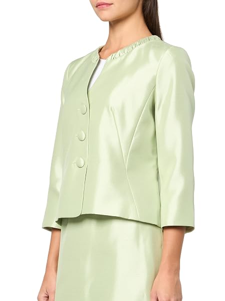 LE SUIT WOMEN’S OPEN FRONT BLAZER AND SLEEVELESS FLARED DRESS, 2PC SET