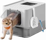 Feandrea Hidden Cat Litter Box with Hood and Slide-Out Tray 15 kg Max Load