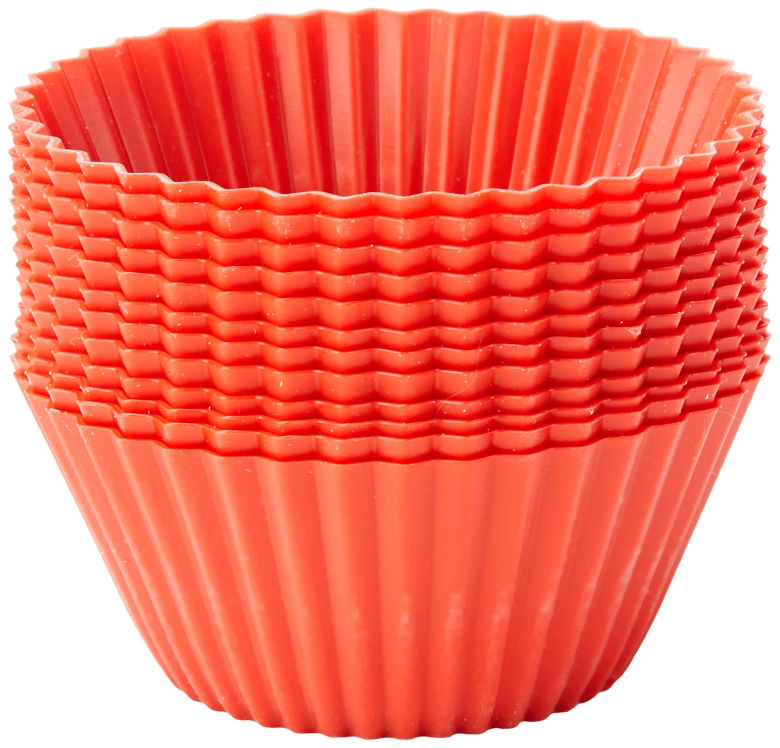 Lékué 0240212R01M033 Cupcake Mold, Red, Pack of 12