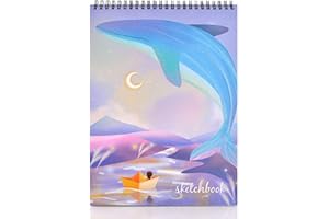 MEMX Sketch Book for Kids, 8”X11.5” 100 Pages(110gsm), Spiral Bound Artist Sketch Pad, Durable Acid Free Sketchbook for Painting, Sketching or Doodling, Best Gifts for Drawing Boys and Girls, White