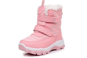 Ahannie Boys Girls Snow Boots Toddler Kids Winter Boots Water Resistant Cold Weather Shoes (Toddler/Little Kid)
