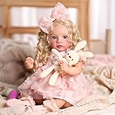 BABESIDE Reborn Baby Dolls Girl with Freckles, 20 Inch Lifelike Newborn Real Life Realistic Doll Soft Vinyl and Cloth Body Baby Dolls with Toy & Gift Box for Kids Age 3+