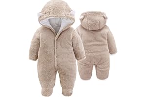 XMWEALTHY Unisex Baby Clothes Winter Coats Cute Newborn Infant Jumpsuit Snowsuit Bodysuits Registry for Baby Essentials Stuff