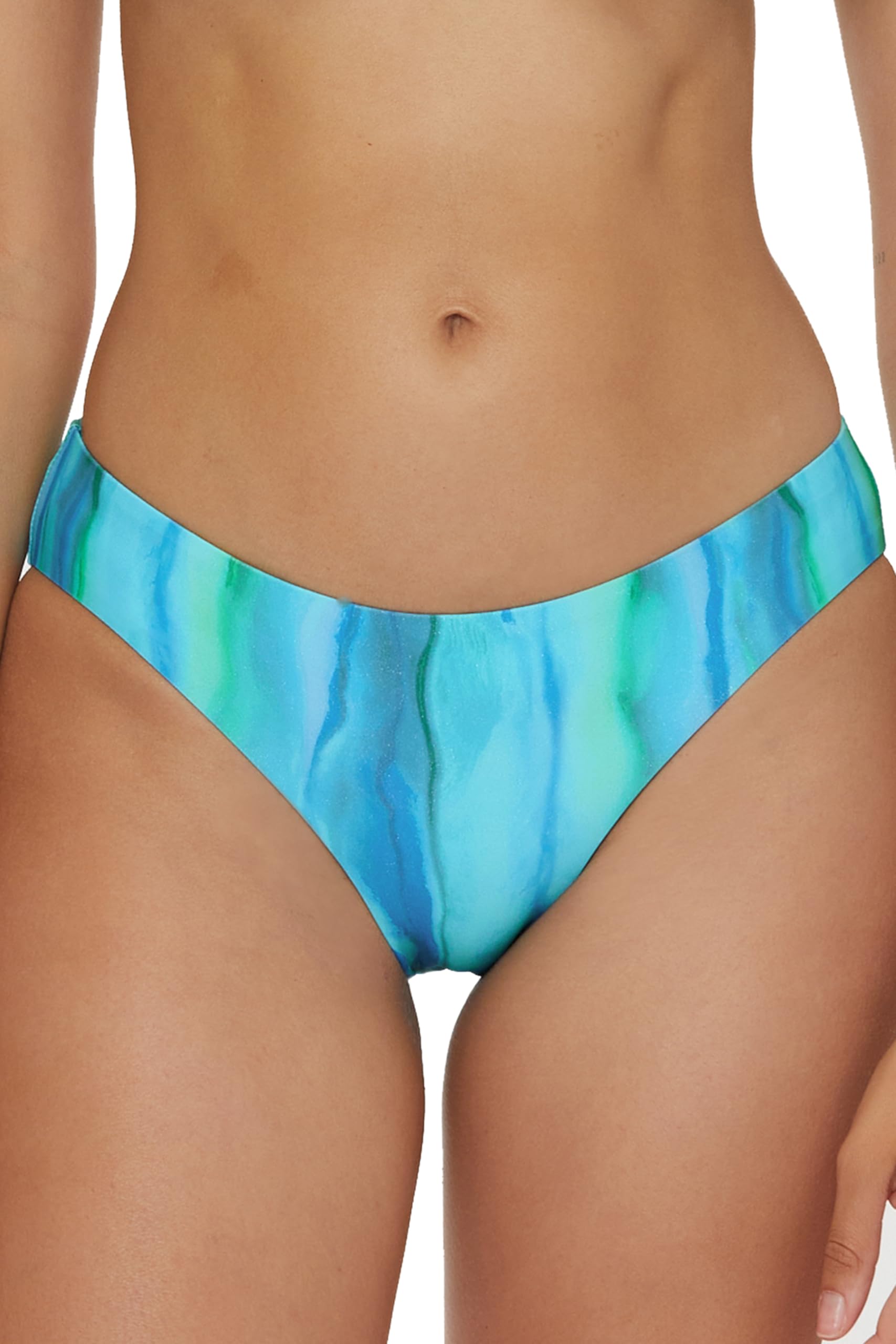 Photo 1 of BECCA Women's Standard Solar Energy Hipster Bikini Bottom, Cheeky Coverage, Swimwear Separates, Pool Lagoon, Small