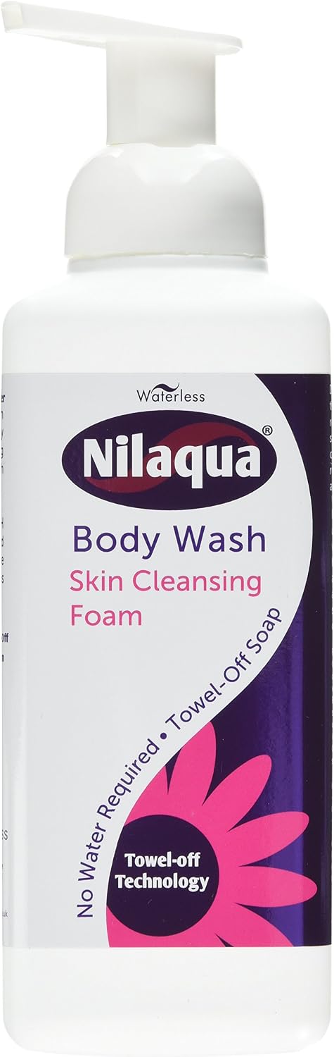 Nilaqua 500 ml No Rinse Waterless Body Wash & Skin Cleansing Foam