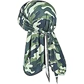 Bandanas Skull Caps for Men, Do Rag Women Breathable Helmet Liner, 3 in 1 Face Covering UV Sun Protection Neck Drape Durags