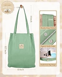 Miss Adola Aesthetic 2 Pack Corduroy Tote Bag