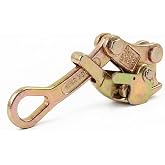 QWORK 2 T Cable Grip Wire Grip Steel Rope Jaw Puller for Wire Rope, Pulling 4408 Lbs