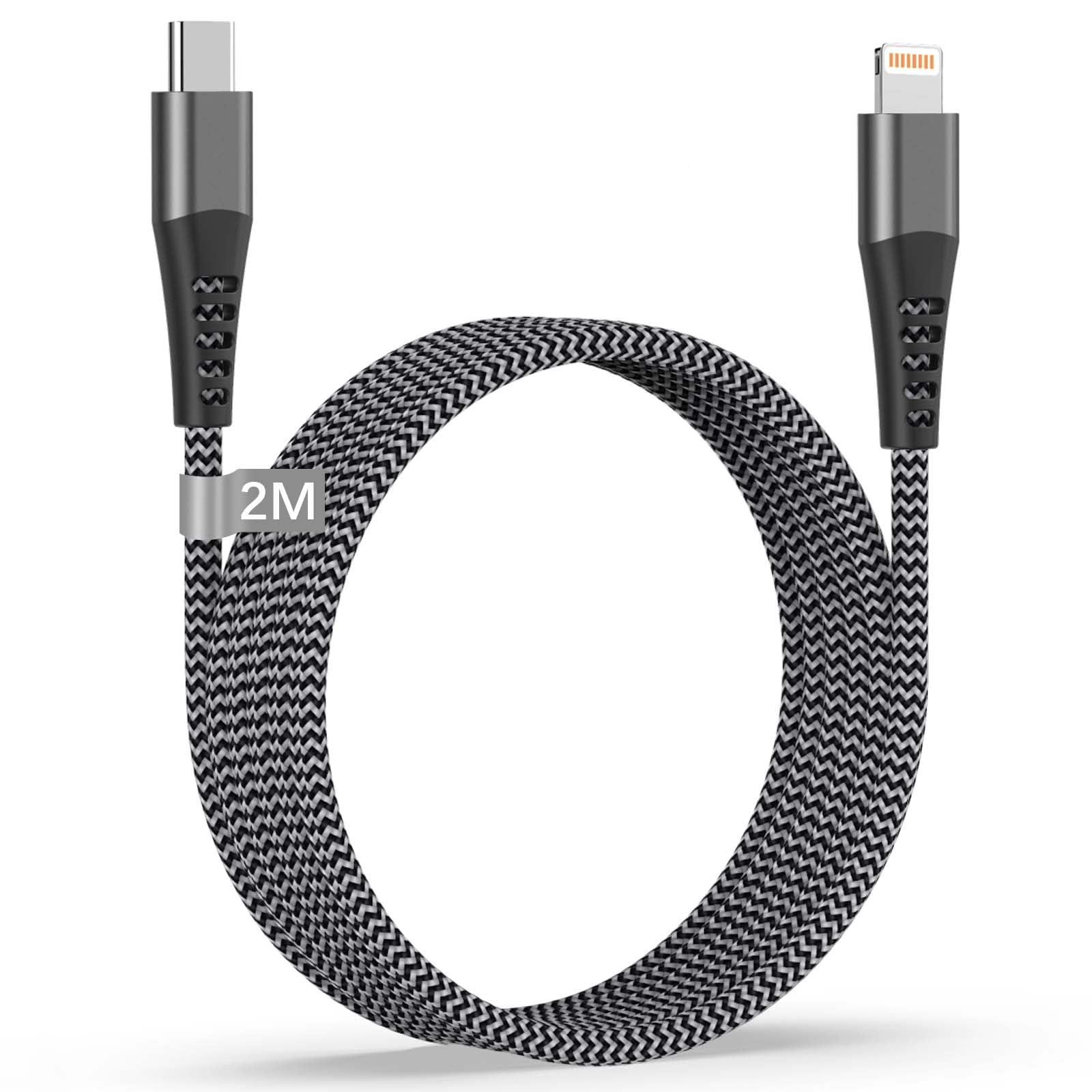 USB C to Lightning Cable 2M[MFi Certified], iPhone Fast Charger Cable Lightning Cable USB C iPhone Charger Cable 2M Nylon iPhone Cable USB C Lead Wire for Apple iPhone 14 Pro Max/14 Plus/13/12/11/XS/8
