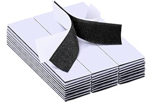 VOCOMO 1x4 Inch Hook and Loop Strips with Adhesive, 30 Sets Heavy Duty Self Adhesive Tape Nylon Hook and Loop Fasten Mounting Tape for Home Office School and Crafting, Black