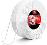 HOMMAND Double Sided Tape Heavy Duty Extra Large 5M 3CM 2MM Clear Nano Mounting
