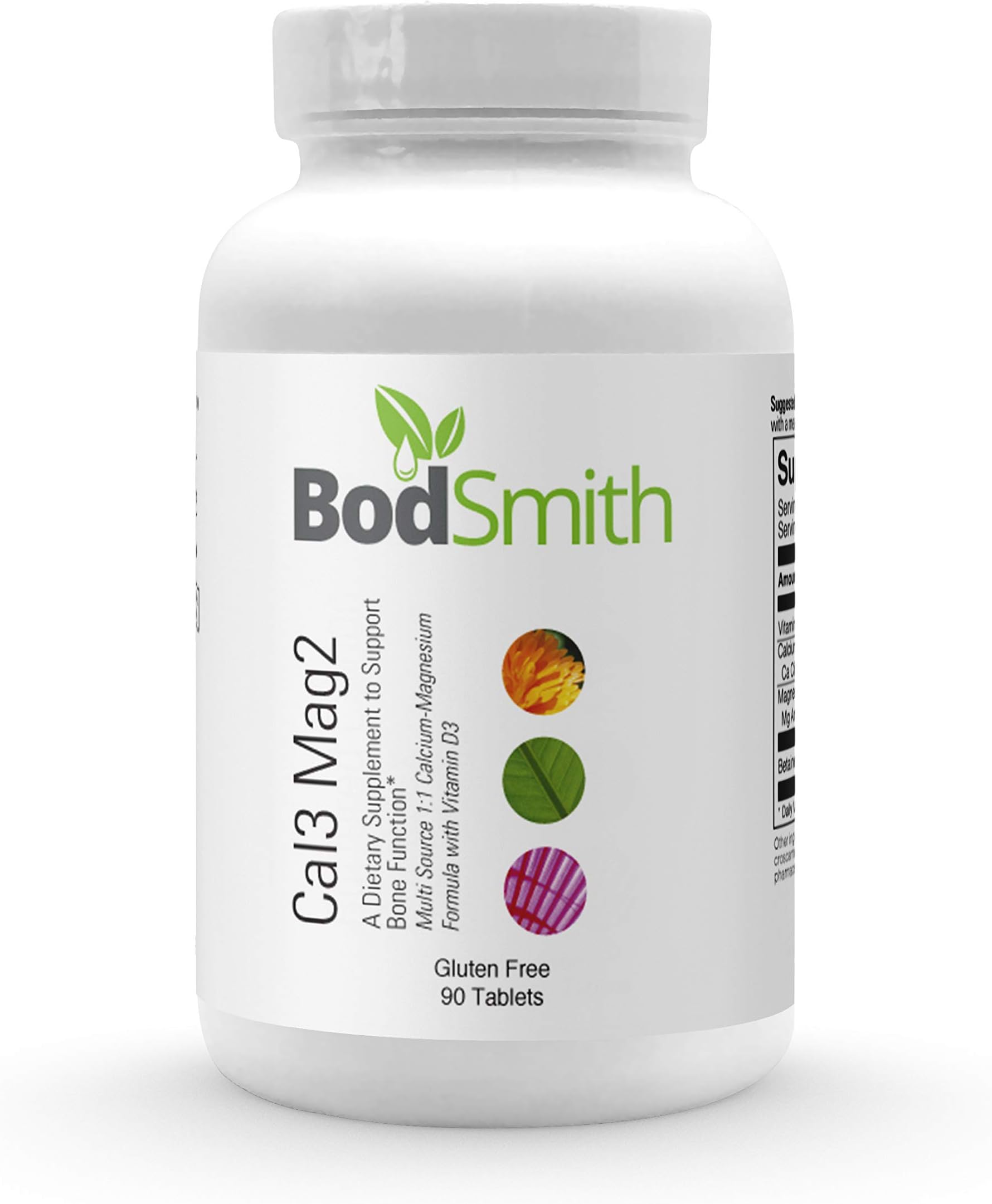 Cal3 Mag2 Multi Source Calcium and Magnesium Supplement potencies are Balanced in a 1:1 Ratio, at 450 MGS of Each and Vitamin D3. for Healthy Bones, Teeth, Muscle & Nervous System Function