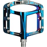 XPEDO SPRY Flat Bike Platform Pedals, Ultralight Magnesium Body | 11mm low-profile magnesium body, 101x106mm platform, 28 traction pins, cromoly spindle, cartridge bearings