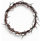 FaithHopeLove Jesus Crown of Thorns, Decay-Resistant Crown of Thorns - JesusChrist Symbol, Perfect for Church Events and Home Decor, JesusCrown Lifesize 8 inch (Brown)