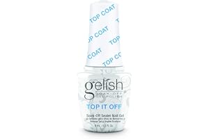 Gelish MINI Top It Off - 9ml Sealer Top Coat LED Gel Polish, High-Gloss Top Coat for Long-Lasting Shine and Durability - Perfect for Professional and At-Home Use