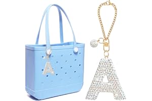 BOAJUNWU Bogg Bag Accessories,Bogg Bag Charms Keychain for Women Girls,Letter Charms for Beach Bitty Bogg Handbags Tote Bags