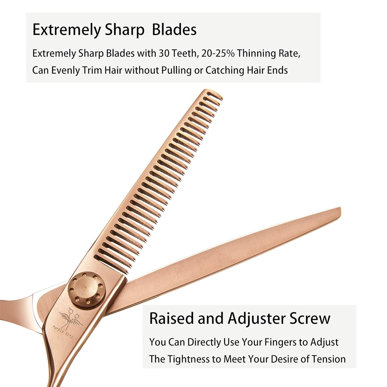 6 Inch Thinning Hair Cutting Scissors Professional Salon Barber Shears Trimming Haircut Texturizing Scissors for Man, Women, Adults Japanese Stainless Steel Wing-Shaped Engraving Handle Bronze : Beauty