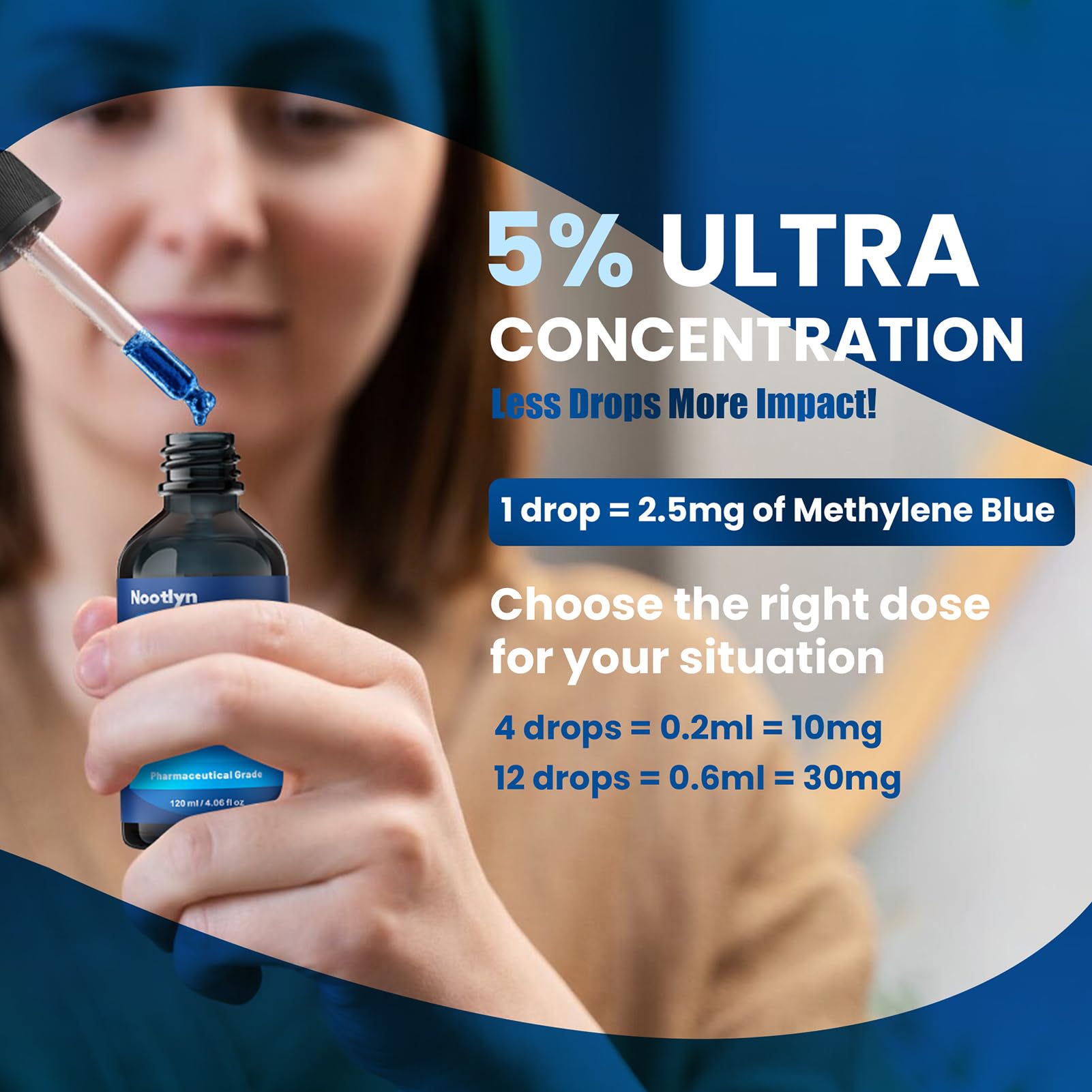 thumbnail image 2 of Methylene Blue Powder USP/Pharma Grade - 99.9% Pure, 5 Gram, 3rd Party Tested 2 of 4