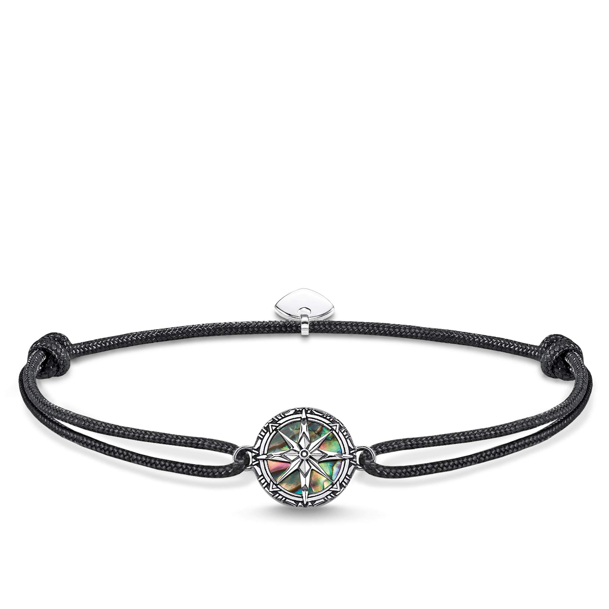 Thomas Sabo Unisex Bracelet Little Secret Compass Abalone Mother of Pearl 925 Sterling Silver LS085-907-11-L22v