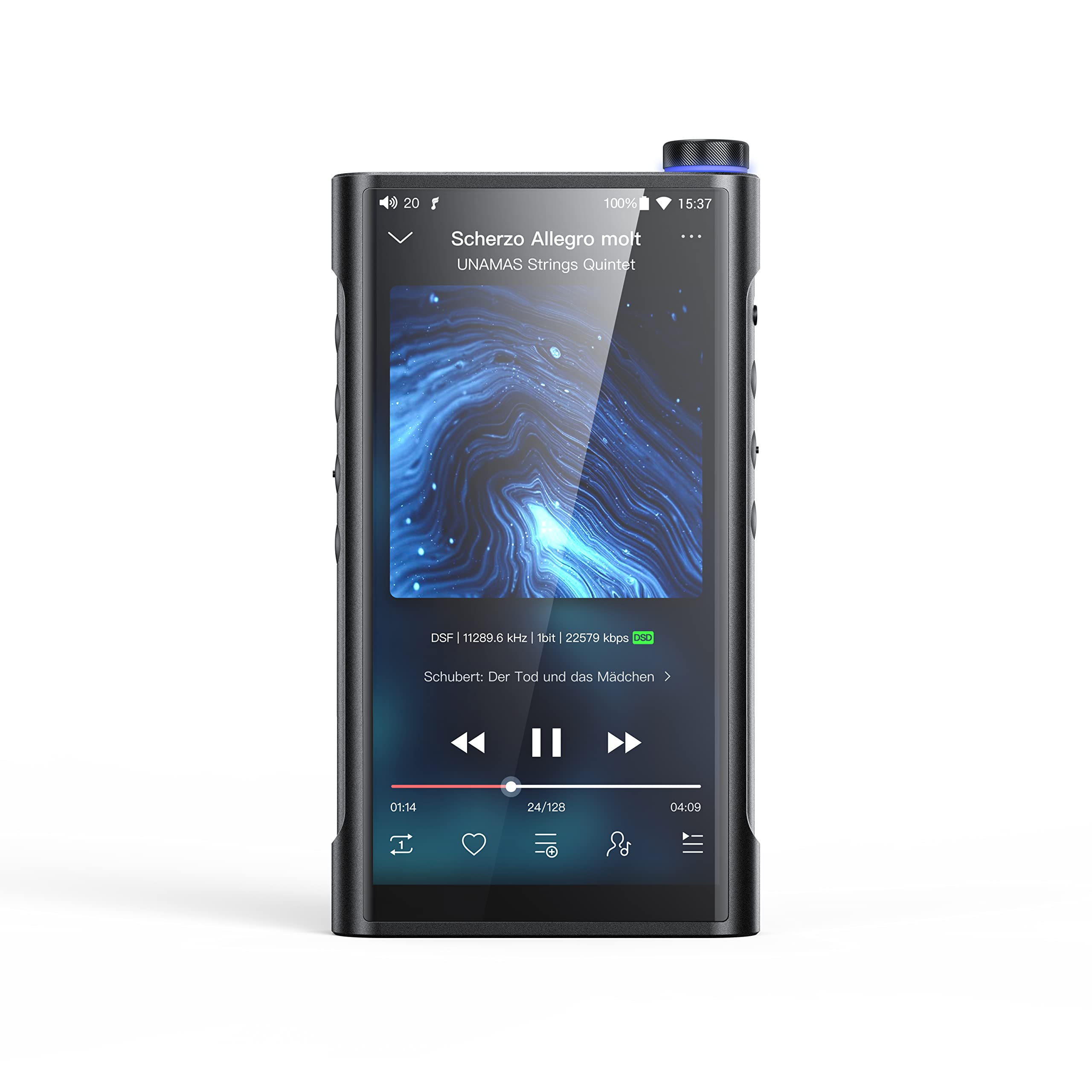 FiiO M15S Music Player Snapdragon 660 with ES9038PRO Hi-Res Android 10 5.5inch MP3 Player WiFi/MQA/Bluetooth 5.0/Spotify/Tidal/Amazon Music Support