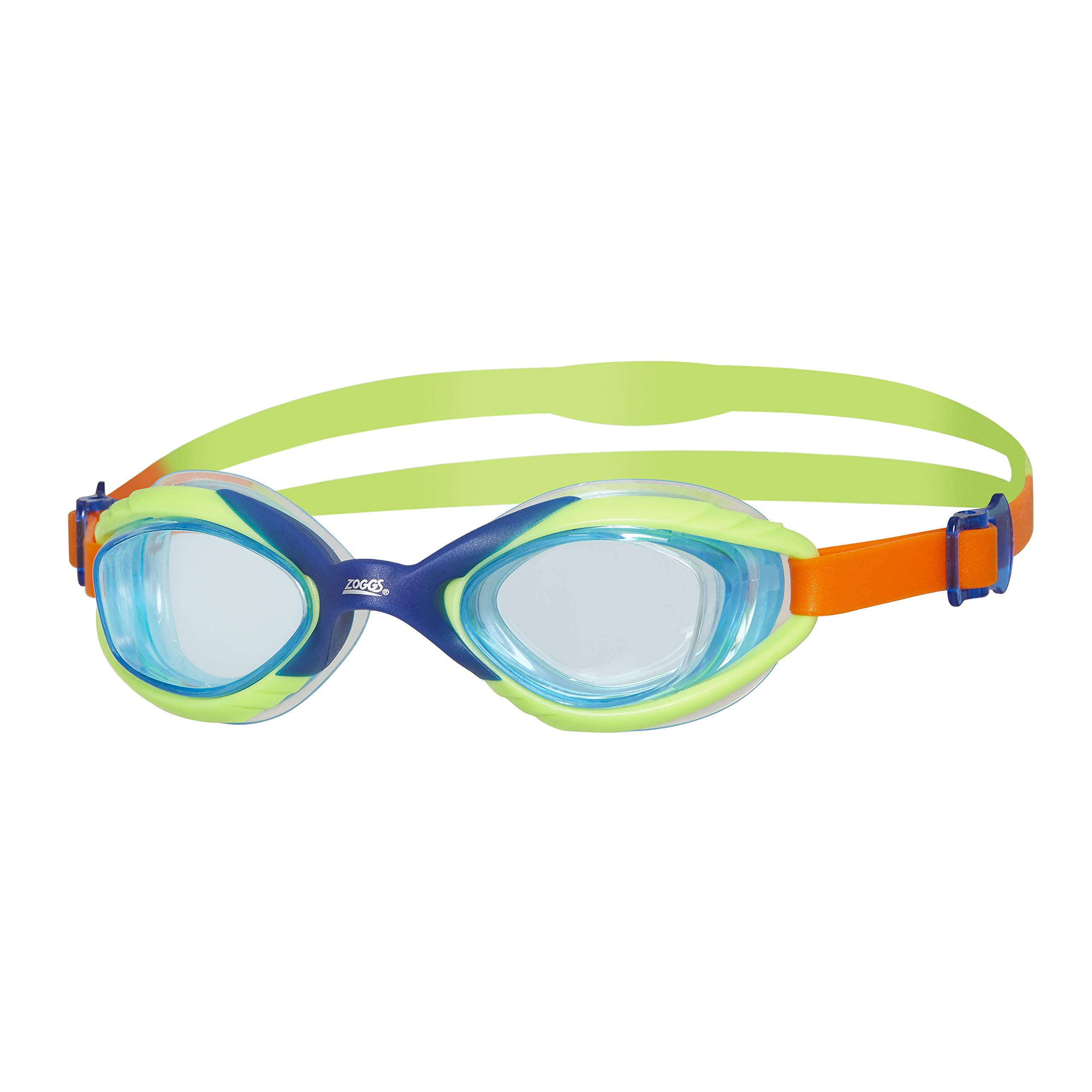 Zoggs Kids Sonic Air Junior with UV Protection And Anti-fog Swimming Goggles -, 6-14 years, blue/green/orange