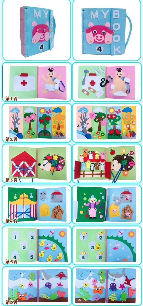 Xiangrun Mon Petit Livre Dactivites Livre Bebe Eveil Jouet Educatif Livre Deveil Sensitive Livre En Tissu Fait Main 3d Livres D Eveil Bebe Et Puericulture Centroarco Com