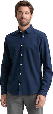 Camisa Slim Fit masculina com estrutura 1023881, 10302 - Azul Escuro, M