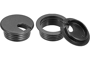 uxcell Cable Hole Cover, 2Pcs 38mm/1-1/2inch ABS Desk Cable Wire Cord Grommet Hole Cover for Office Computer Desk Wire Organi