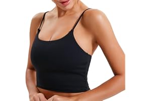 SPORTSNEW Women Yoga Bras Sports Bra Workout Crop Top Tank Black