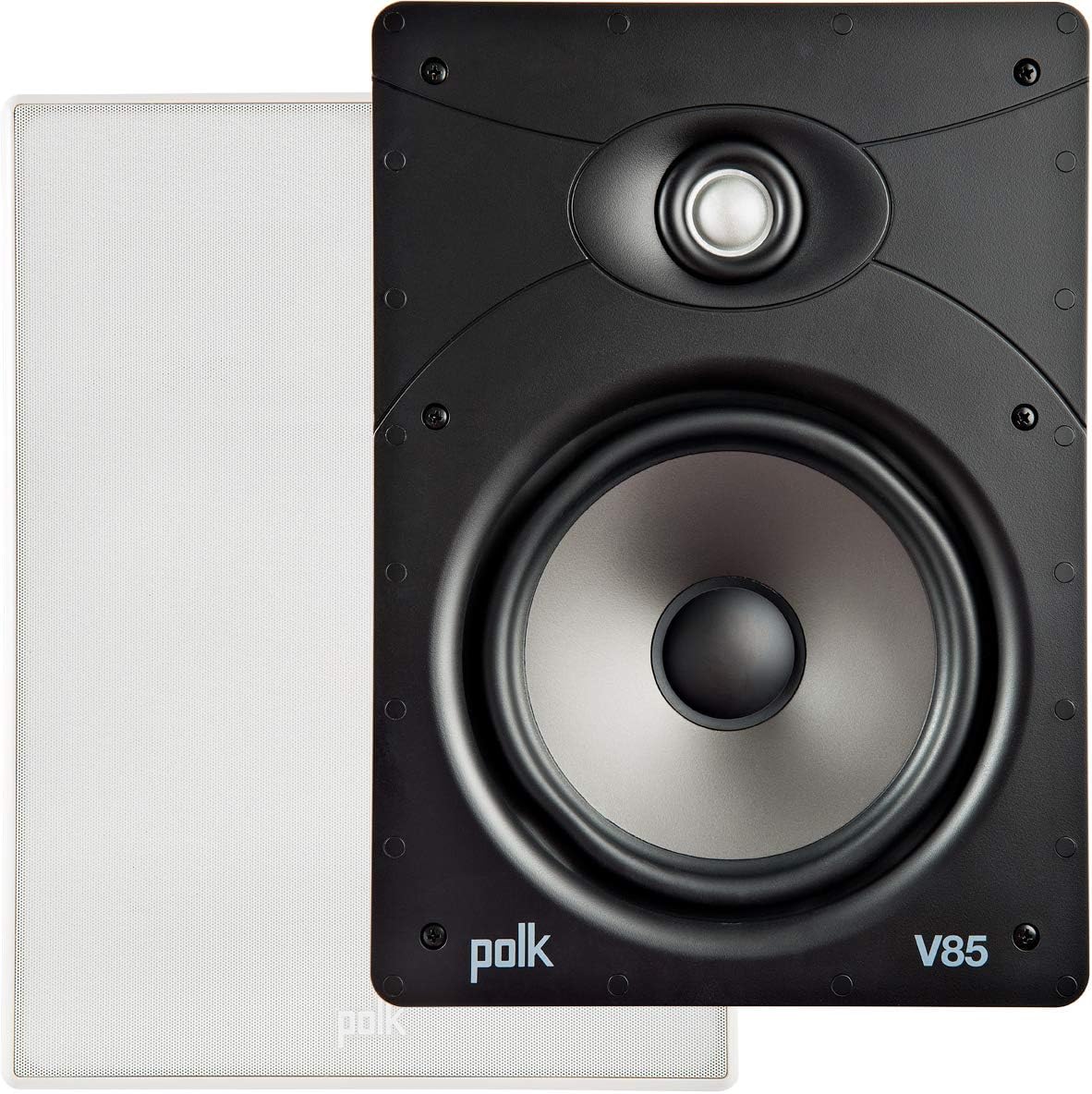 Polk Audio V85 Vanishing in Wall Speaker (Single), Ideal for Large Rooms Features Composite Polymer Cone Driver