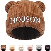 Personalized Name Newborn Beanie Hat Custom Warm Infant Embroidered Hats, Personalized Winter Knit Hats for Babies
