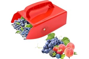Berry Picker Rake Scoop - Extra Wide Plastic Blueberry Harvester with Stainless Steel Comb & Ergonomic Handle, Efficient Huck