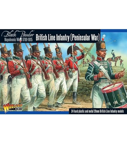 Warlord Games French Line Infantry – Miniatures en plastique à l'échelle de 28 mm pour poudre noire, époque napoléonienne très détaillée pour jeu de guerre de table