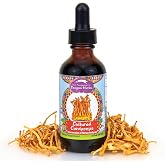 Dragon Herbs Cultured Cordyceps Drops Tibetan Wild Strain &bull; Mushroom Supplement &bull; Deep Rejuvenation, Lung &amp; Brain Power, Stamina &bull; Triple Extractions &bull; Cordycepin &bull; Vegetarian, 2 fl oz 60ml &bull; Tincture