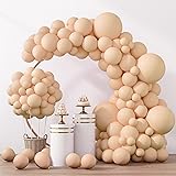 RUBFAC 129pcs Nude Balloons Different Sizes 18 12