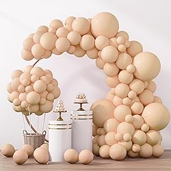 RUBFAC 129pcs Nude Balloons Different Sizes 18 12