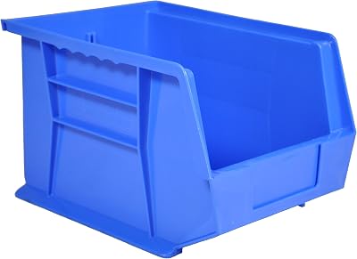 Rhino Tuff Bin35 Blue Plastic Storage Parts Bins - 10 Pack Garage Workshop